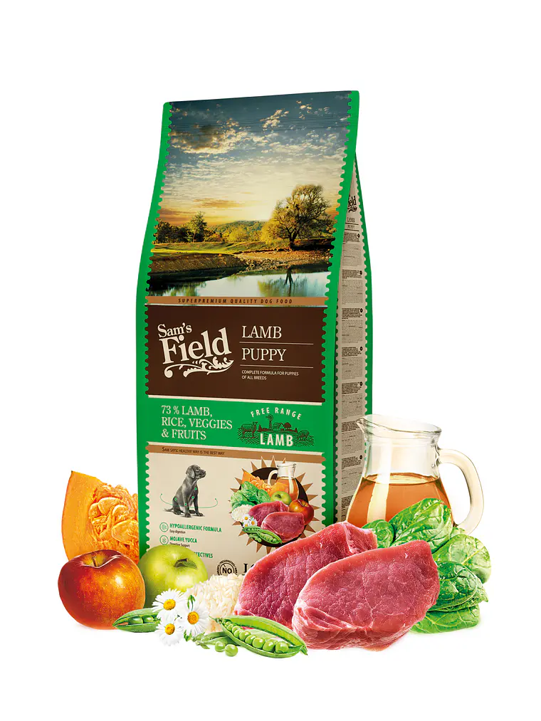 Sam's Field Cachorros Raça Média, C/ Carne de Cordeiro 13Kg 1