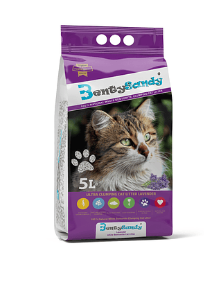 Benty Sandy Areia Aglomerante Lavanda para Gato 5lt