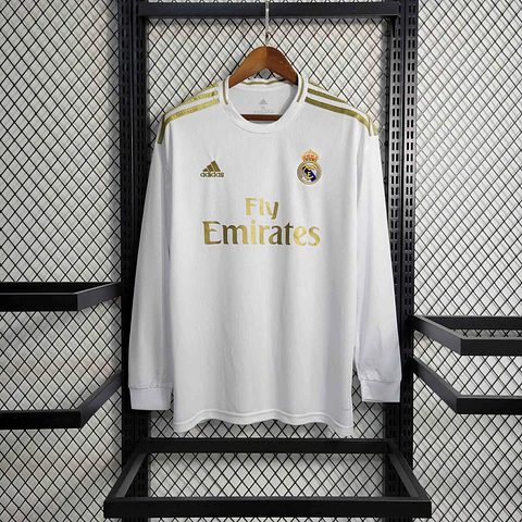 2019-20 Real Madrid Home Long Sleeve Jersey