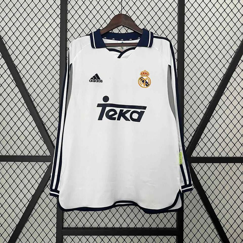 2000-01 Real Madrid Home Long Sleeve Jersey 1