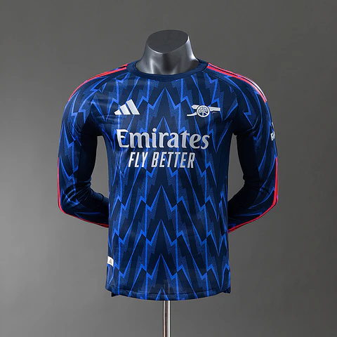 2025-26 Arsenal Away Long Sleeve Player Edition Jersey