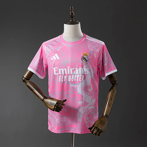2025-26 Real Madrid Pink Dragon Jersey