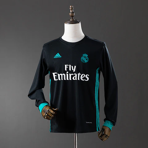 2017-18 Real Madrid Away Long Sleeve Jersey