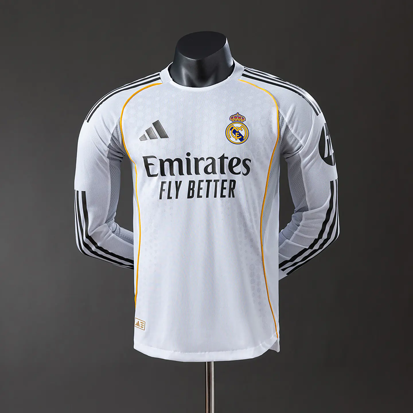 2025-26 Real Madrid Home Long Sleeve Player Edition Jersey 1