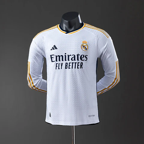 2023-24 Real Madrid Home Long Sleeve Player Edition Jersey