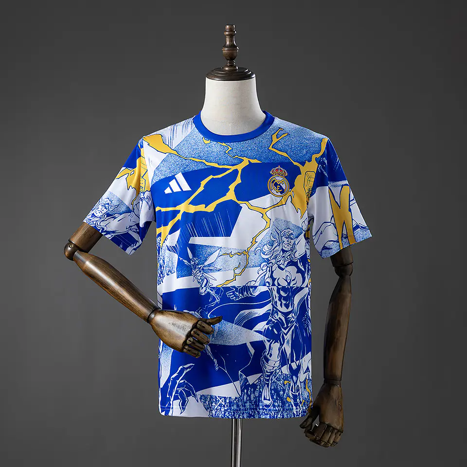 2025-26 Real Madrid Marvel Blue Pre-Match Jersey 1