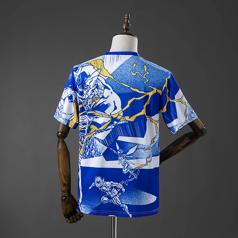 2025-26 Real Madrid Marvel Blue Pre-Match Jersey