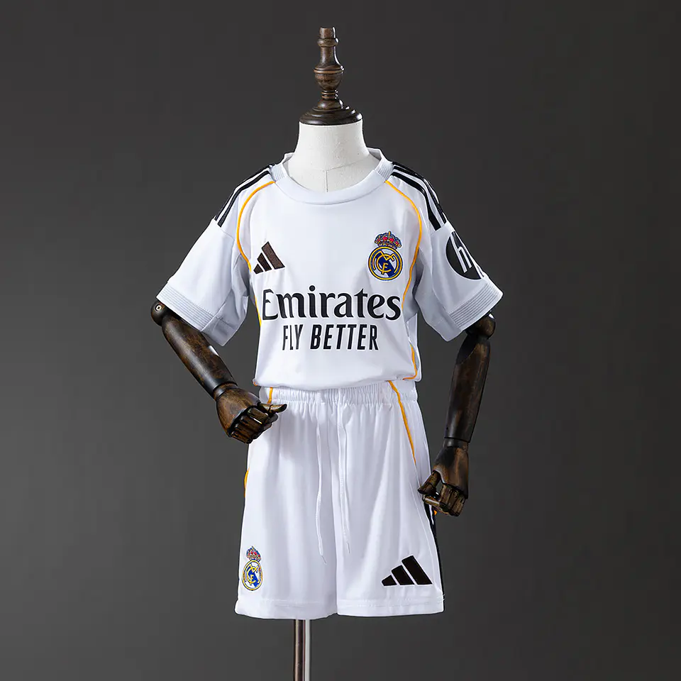 2025-26 Real Madrid Home Kids Kit 1