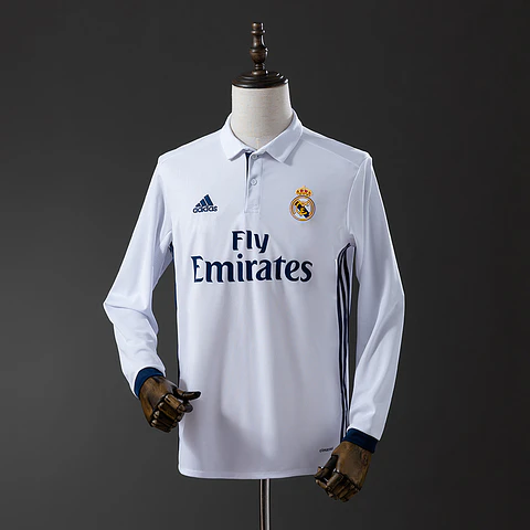 2016-17 Real Madrid Home Long Sleeve Jersey