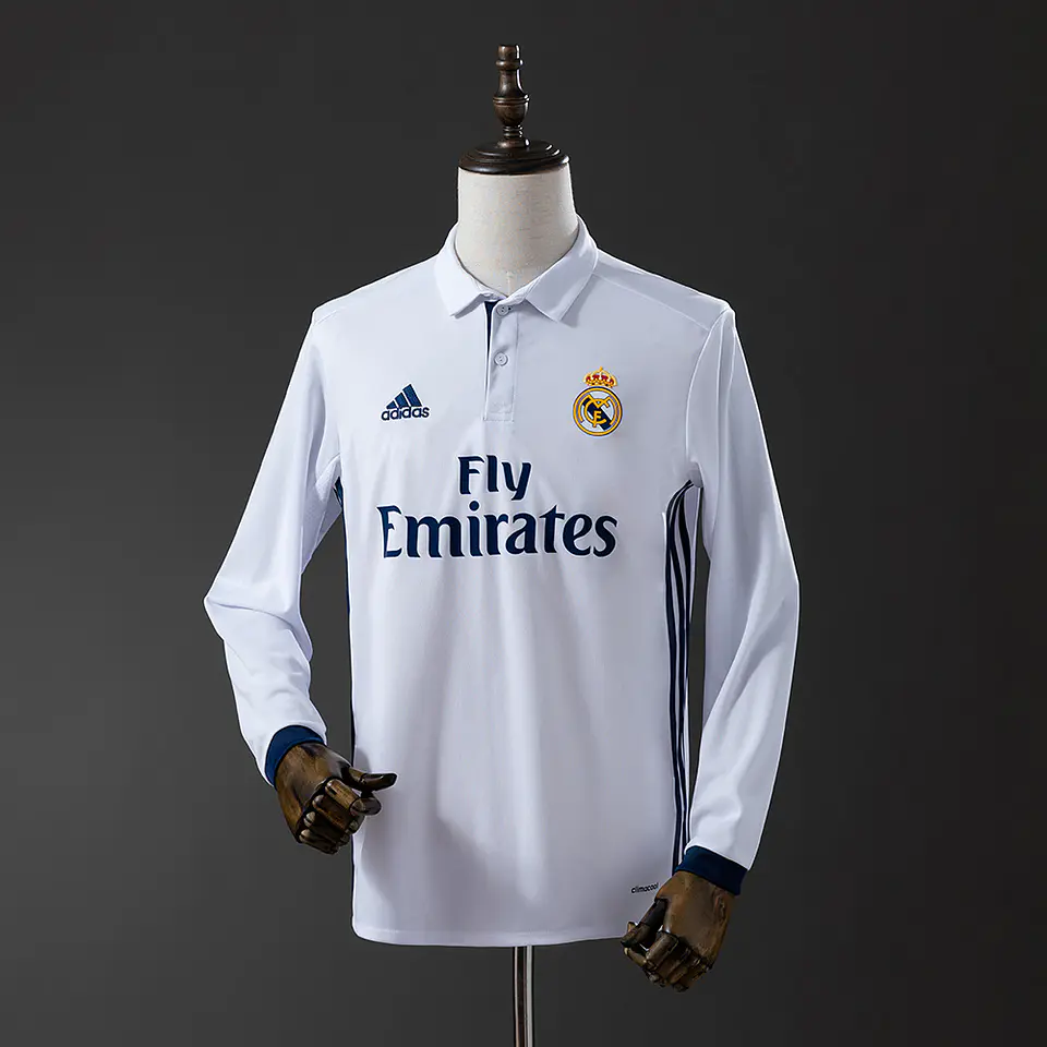 2016-17 Real Madrid Home Long Sleeve Jersey 1