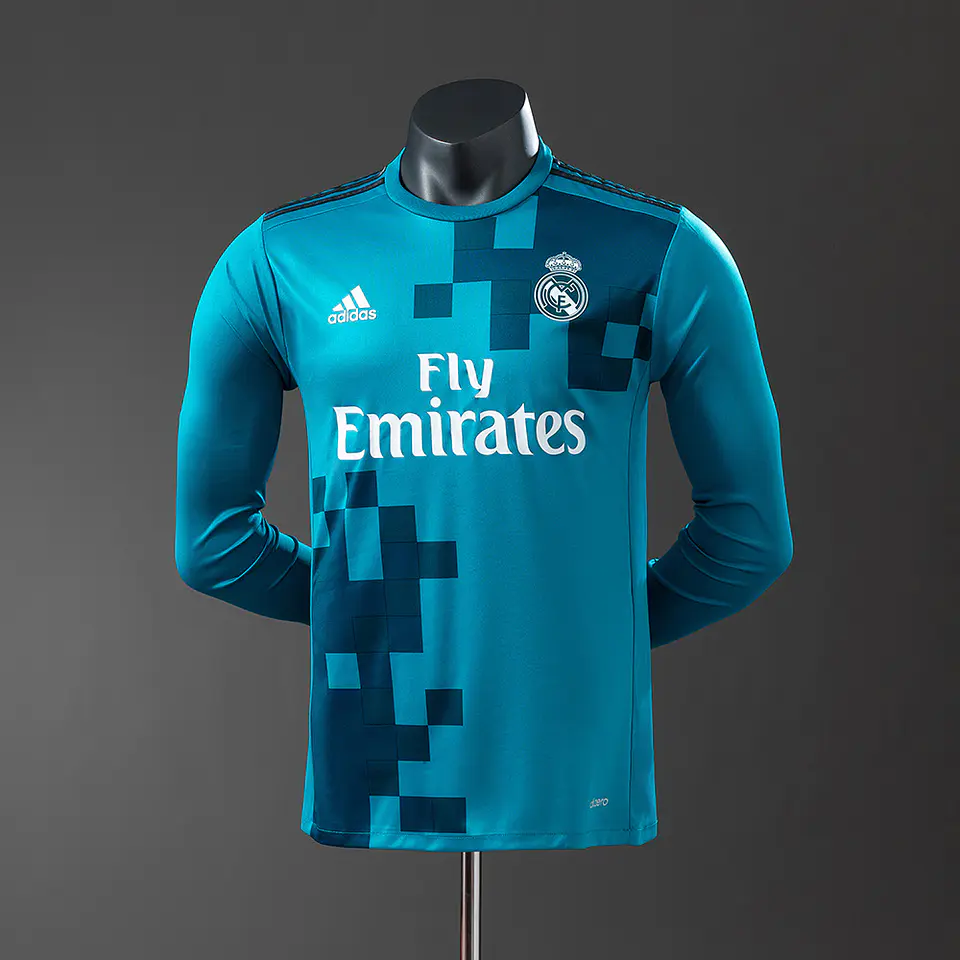 2017-18 Real Madrid Third Long Sleeve Player Edition Jersey 1