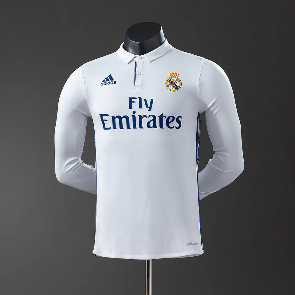 2016-17 Real Madrid Home Long Sleeve Player Edition Jersey 1
