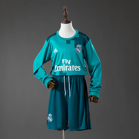2017-18 Real Madrid Third Long Sleeve Kids Kit