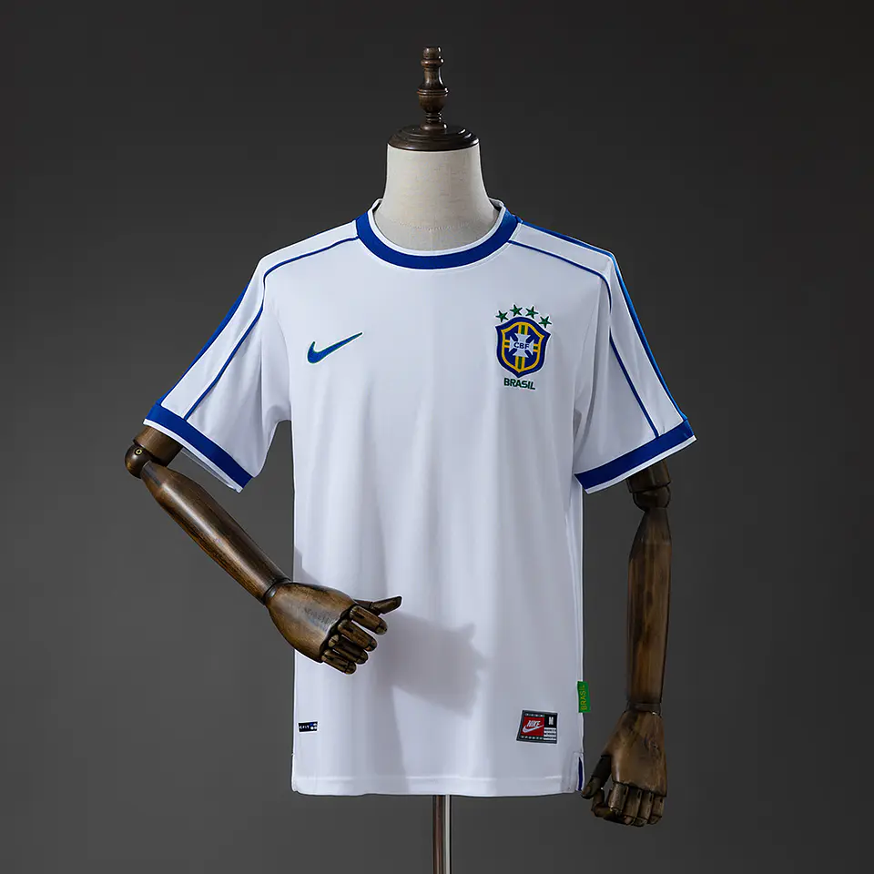 1998 Brazil White Goalkeeper Jersey 1