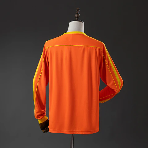 1998 Brazil Orange Long Sleeve Goalkeeper Jersey