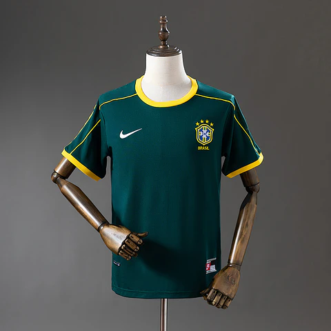 1998 Brazil Green Goalkeeper Jersey