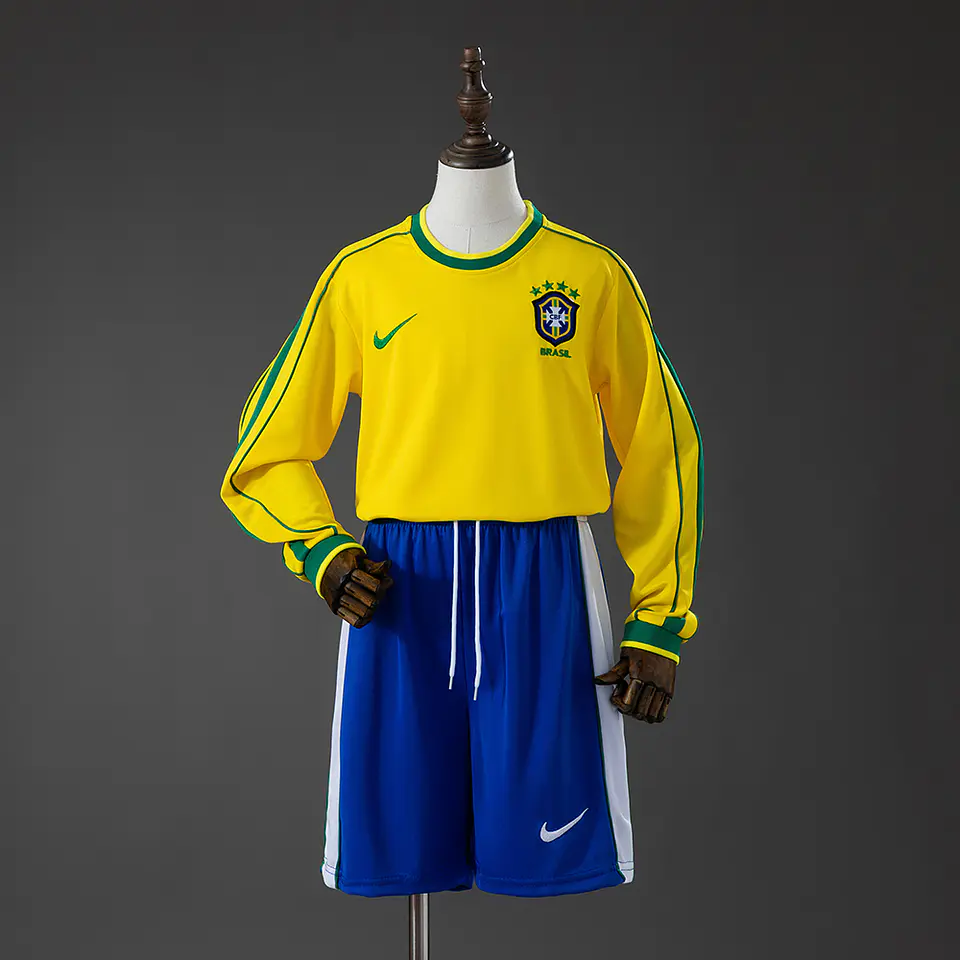 1998 Brazil Home Long Sleeve Kids Kit 1