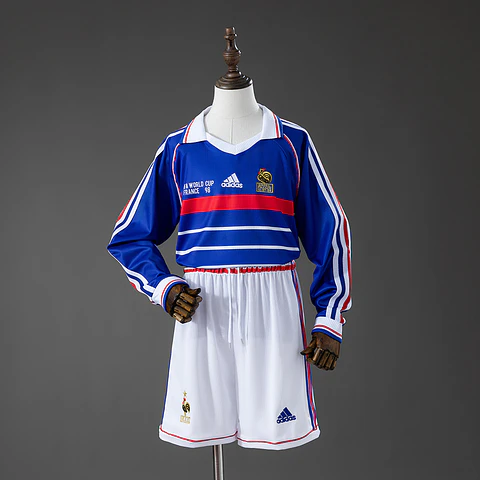1998 France Home Long Sleeve Kids Kit