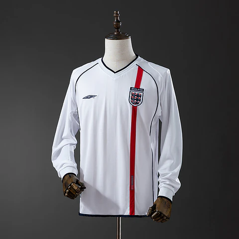 2002 England Home Long Sleeve Jersey