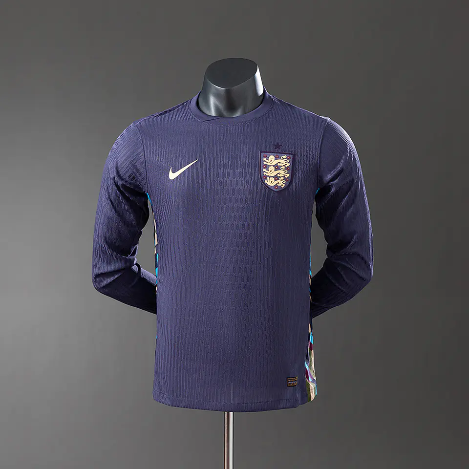 2024 England Away Long Sleeve Player Edition Jersey 1