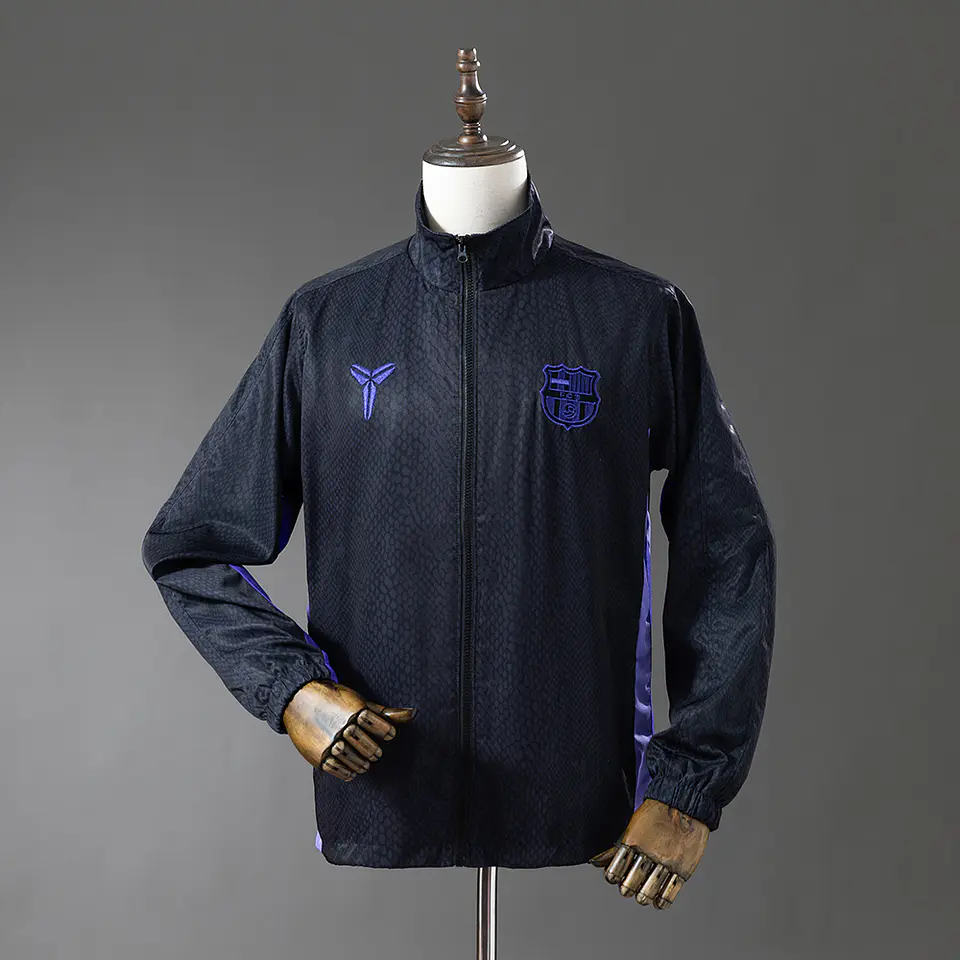 2025-26 Barcelona Purple Travel Jacket 1