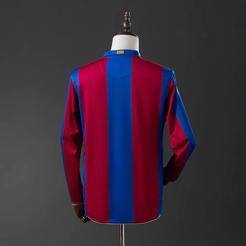2007-08 Barcelona Home Long Sleeve Jersey 2