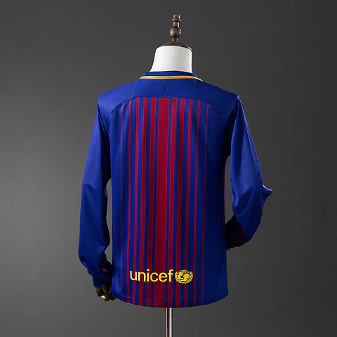 2017-18 Barcelona Home Long Sleeve Jersey