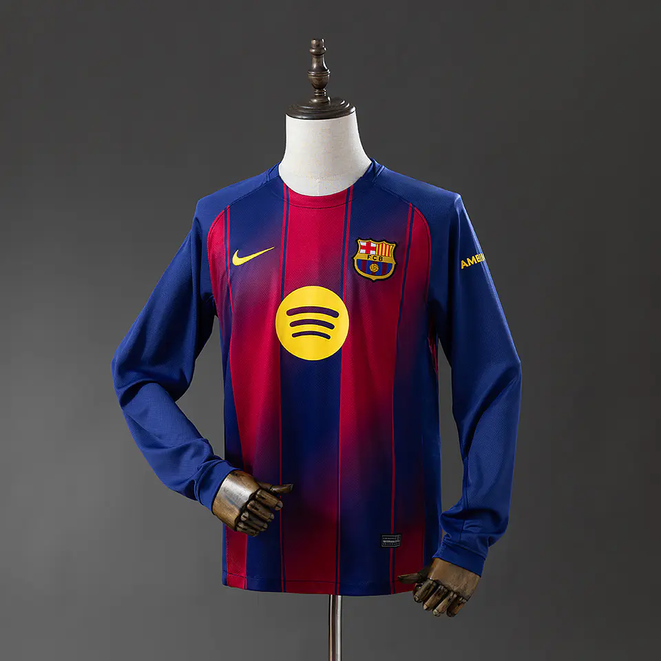 2025-26 Barcelona Home Long Sleeve Jersey 1