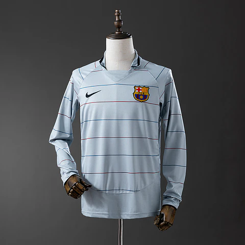 2003-04 Barcelona Away Long Sleeve Jersey