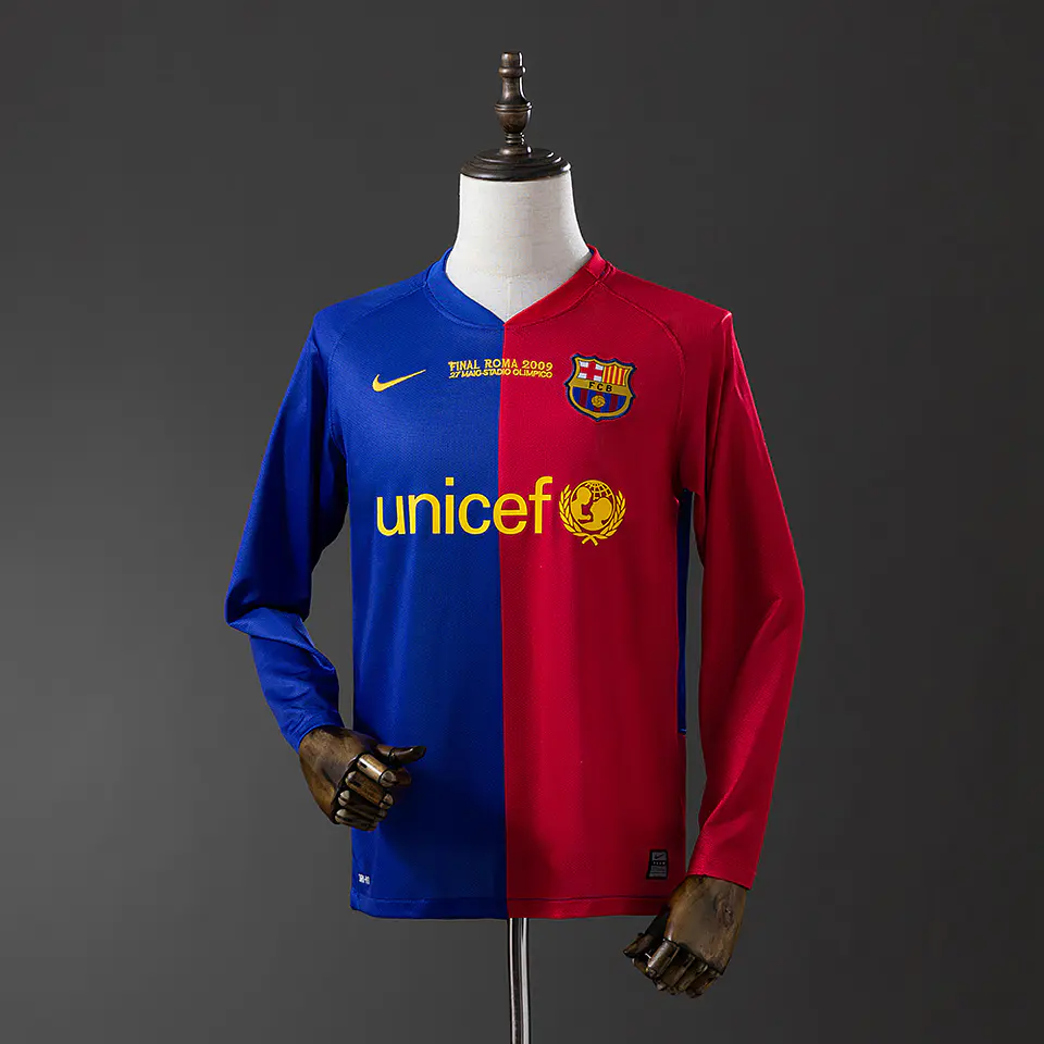 2008-09 Barcelona Home Long Sleeve Jersey 1