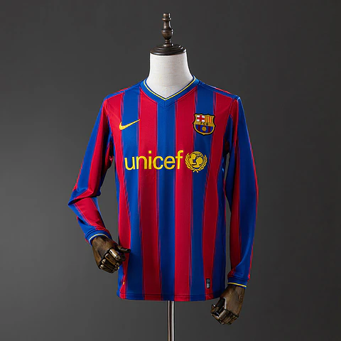 2009-10 Barcelona Home Long Sleeve Jersey