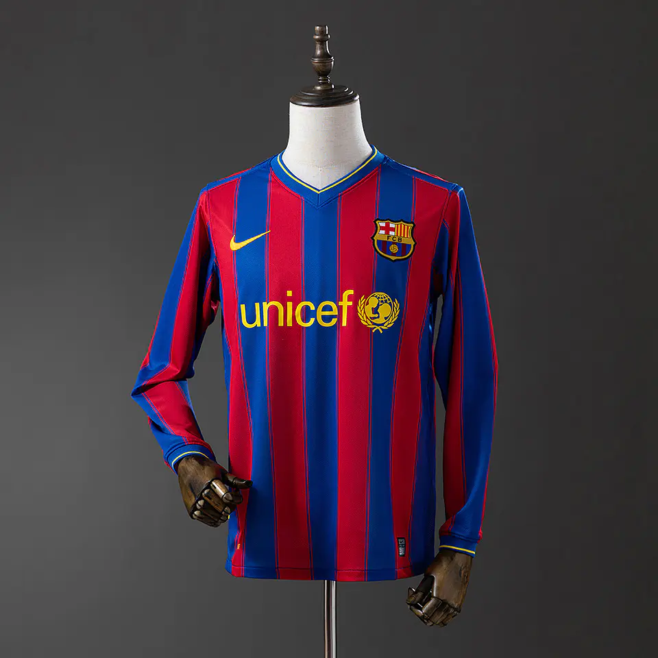 2009-10 Barcelona Home Long Sleeve Jersey 1
