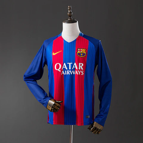 2016-17 Barcelona Home Long Sleeve Jersey