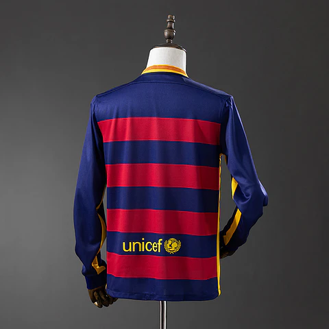 2015-16 Barcelona Home Long Sleeve Jersey
