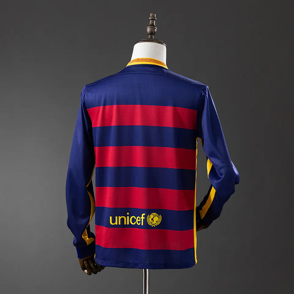 2015-16 Barcelona Home Long Sleeve Jersey 2
