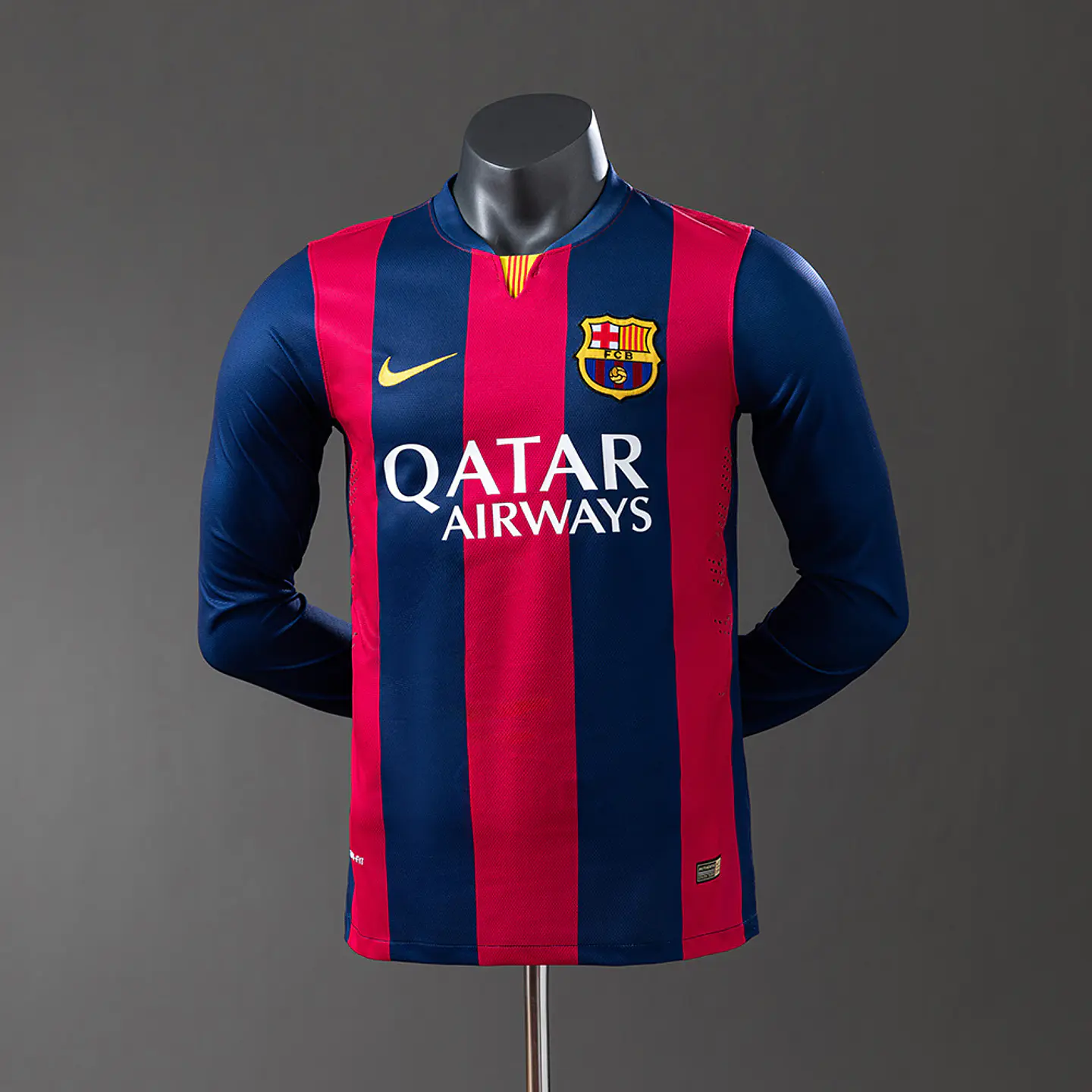 2014-15 Barcelona Home Long Sleeve Player Edition Jersey 1