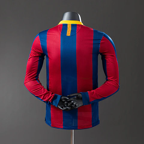 2010-11 Barcelona Home Long Sleeve Player Edition Jersey