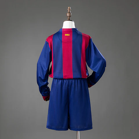 2014-15 Barcelona Home Long Sleeve Kids Kit