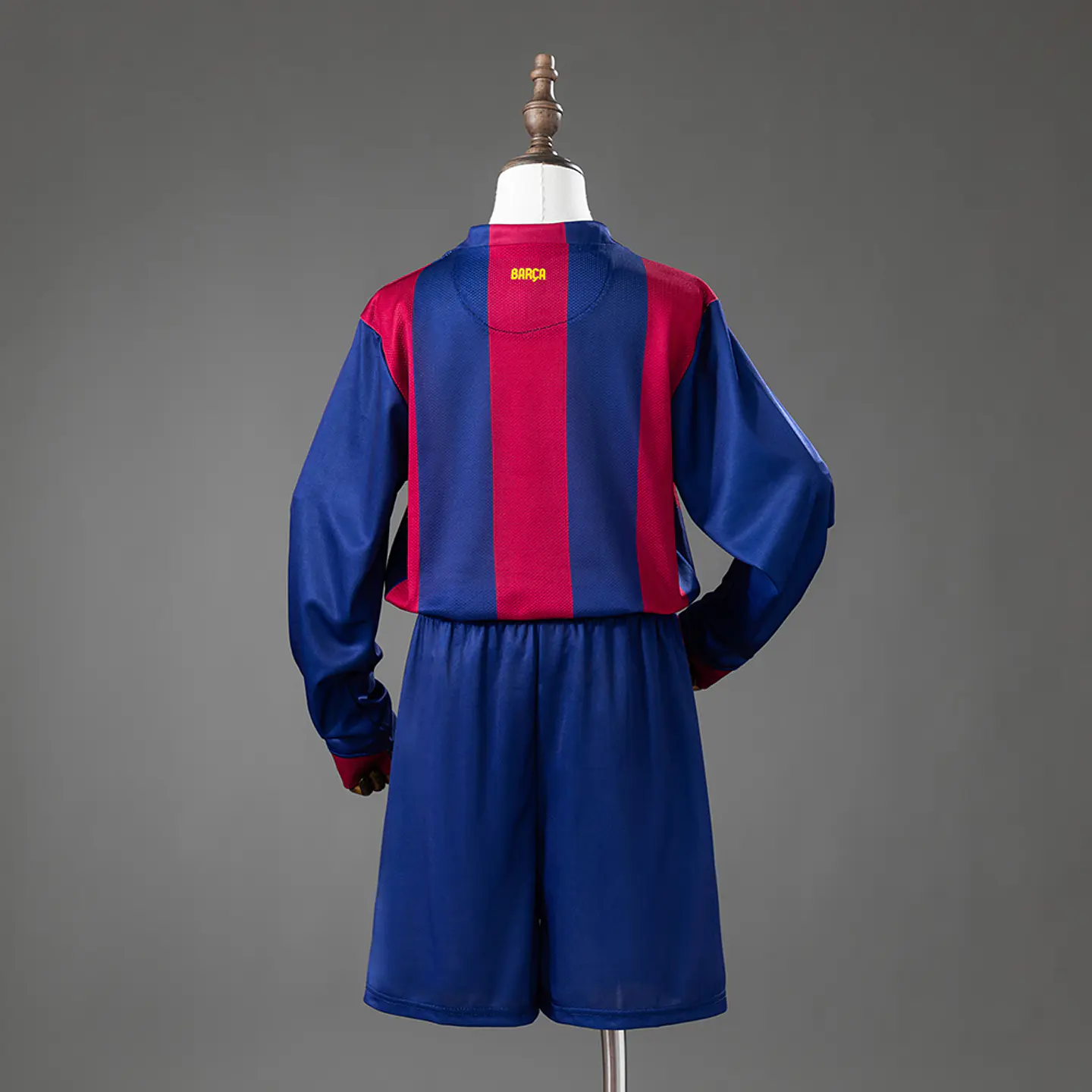 2014-15 Barcelona Home Long Sleeve Kids Kit 2