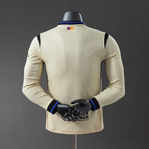 2025-26 Barcelona Away Long Sleeve Player Edition Jersey