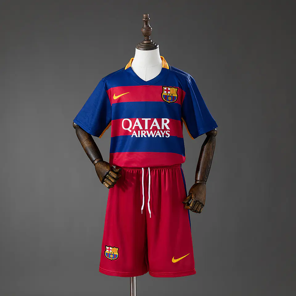 2015-16 Barcelona Home Kids Kit 1