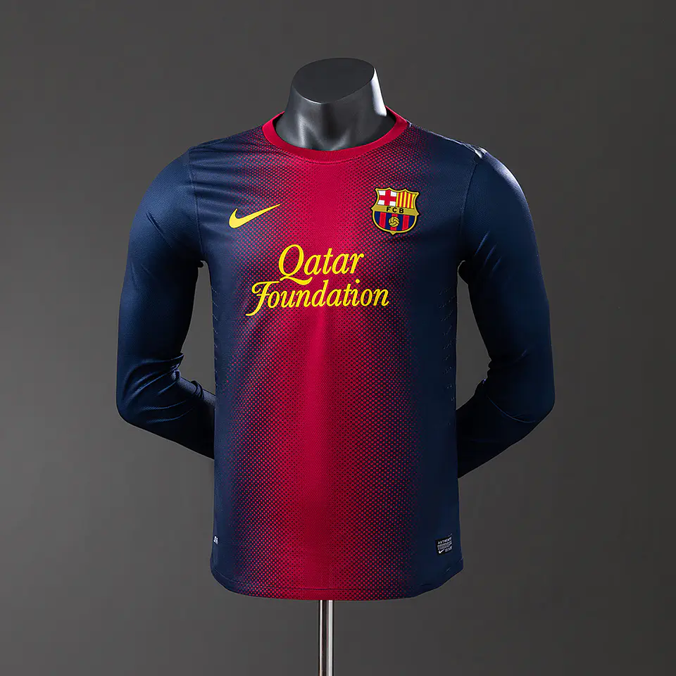 2012-13 Barcelona Home Long Sleeve Player Edition Jersey 1