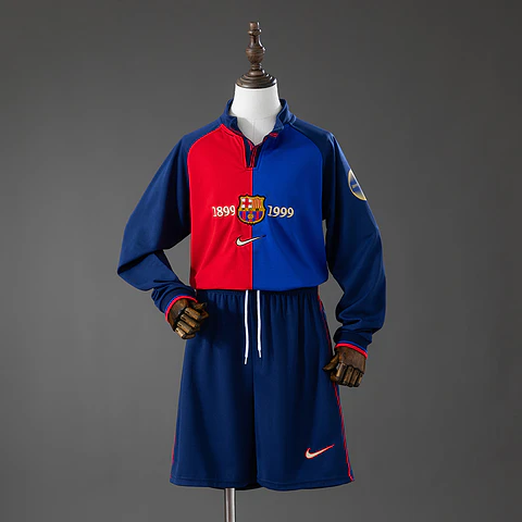 1999-00 Barcelona Home Long Sleeve Kids Kit