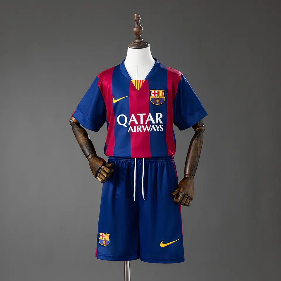 2014-15 Barcelona Home Kids Kit 1