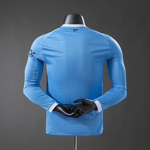2025-26 Manchester City Home Long Sleeve Player Edition Jersey