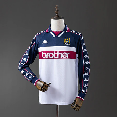 1997-98 Manchester City Away Long Sleeve Jersey