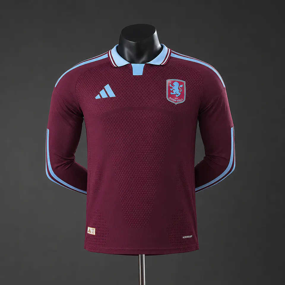 2026-27 Aston Villa Home Long Sleeve Player Edition Jersey 1