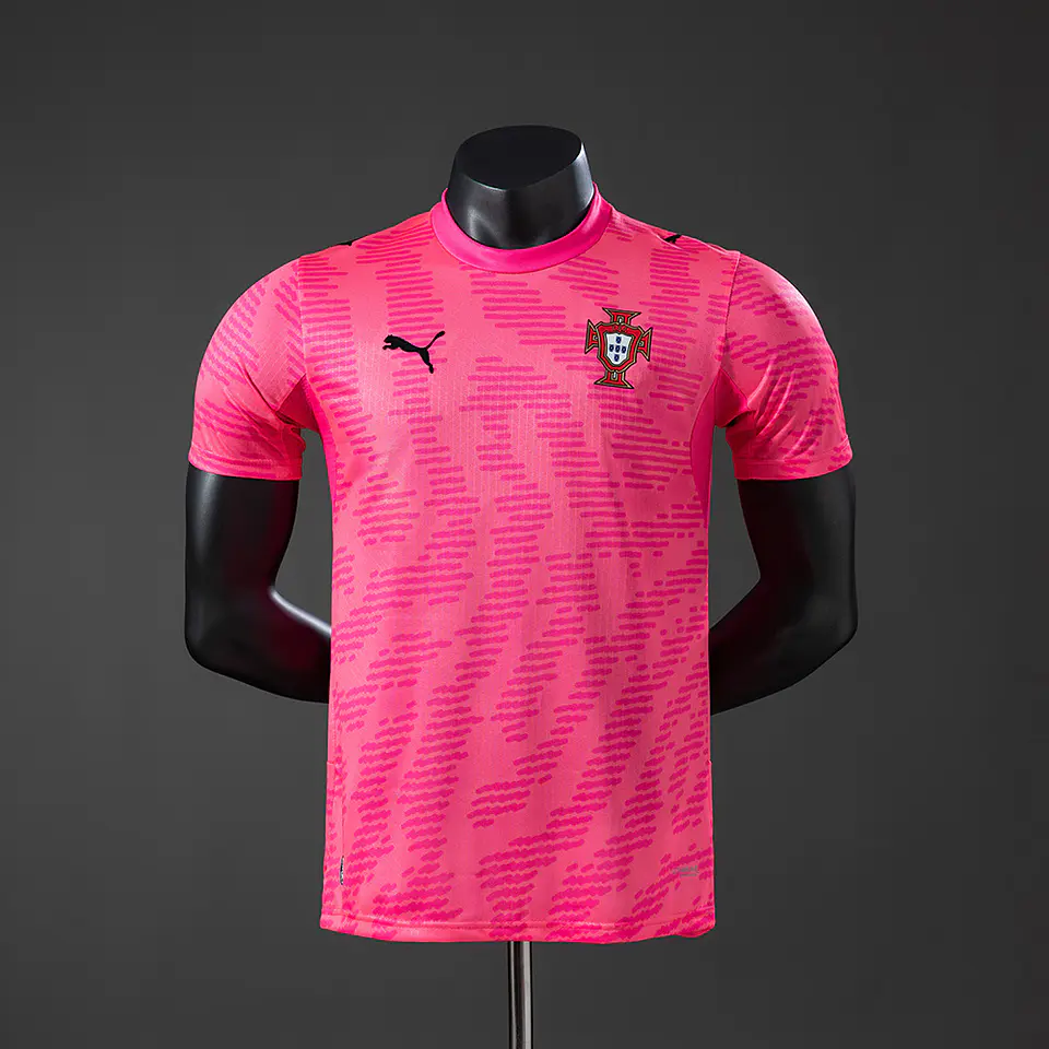 2026 Portugal Pink Goalkeeper Player Edition Jersey 1
