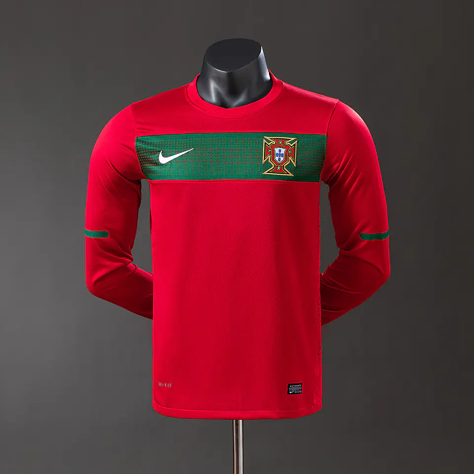 2010 Portugal Home Long Sleeve Player Edition Jersey 1