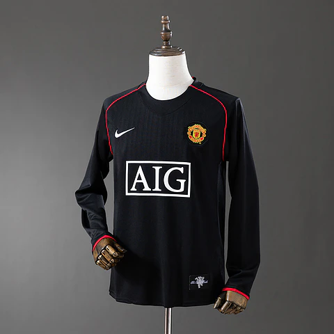 2007-08 Manchester United Away Long Sleeve Jersey